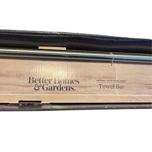 Better Homes & Gardens Safford Satin Nickel Finish Towel Bar Rack with Hardware - Picture 8 of 9